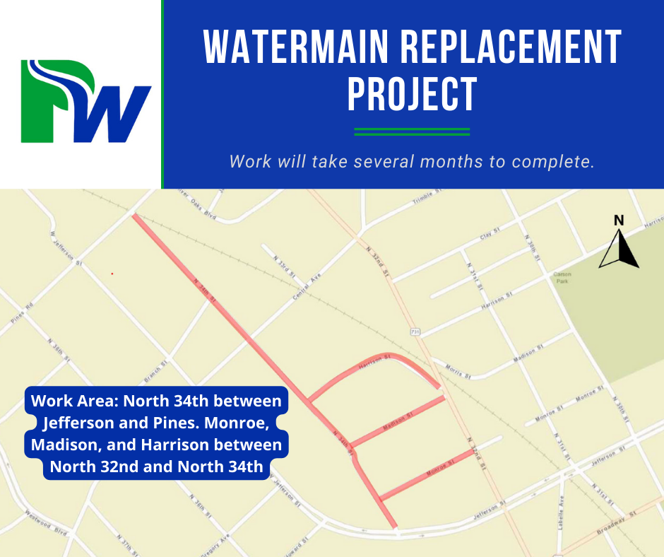 watermain replacement map