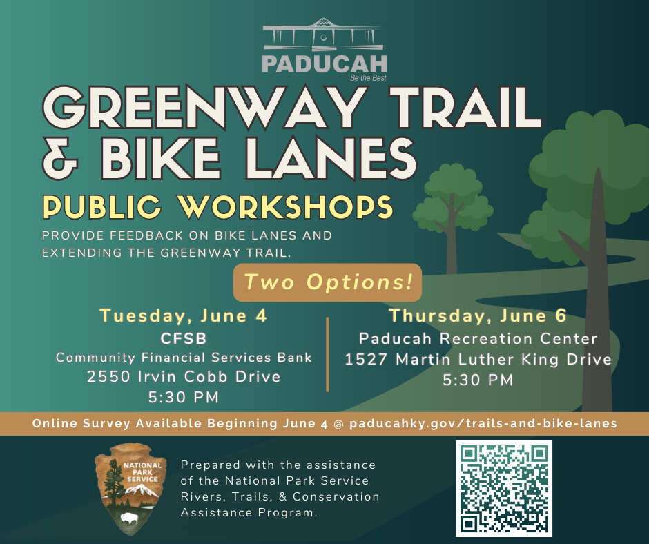 trails and bike lanes - public meetings June 4 and 6